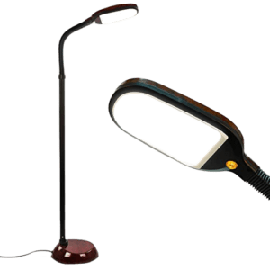 Havana Brown Brightech - Litespan and Crafting LED Reading Floor Lamp - Dimmable Full Spectrum LED Light - Fully Adjustable Neck