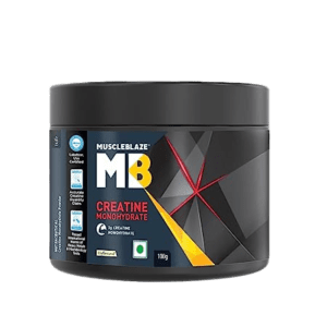 MuscleBlaze Creatine Monohydrate, Unflavoured, 100 g 0.22 lb Powder, Pack of 33 Servings, India's Only Labdoor USA Certified Creatine