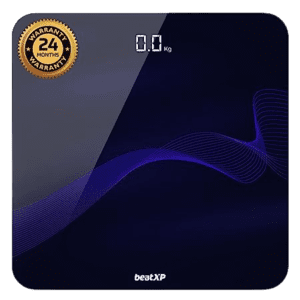 BeatXP Gravity Ambience Digital Weight Machine For Body Weight with Thick Tempered Glass, Best Bathroom Weighing Scale with LCD Display - 2 Year Warranty