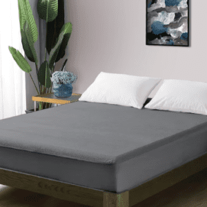 Divine Casa Grey Solid King 210 GSM Water Resistant Mattress Protector