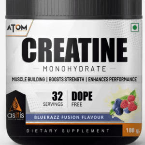 AS-IT-IS Nutrition ATOM Creatine Monohydrate 100g | Blue razz Flavour | Creatine