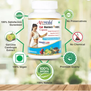 ATSVEDA Natural Fat Burner 10X Supplements Weight Loss Products for Women & Men