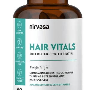 Nirvasa Hair Vitals DHT Blocker with Biotin | Hair Vitamins Tablets for Men & Women