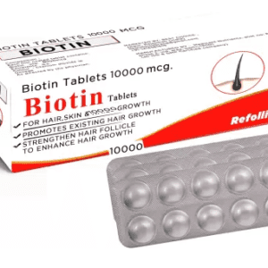 Refollium Biotin 10000 mcg Maximum Strength Hair, Skin and Nails for Men & Women