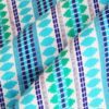 STITCHNEST Blue & White Printed Jacquard 3-Seater Sofa Cover