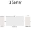STITCHNEST Blue & White Printed Jacquard 3-Seater Sofa Cover