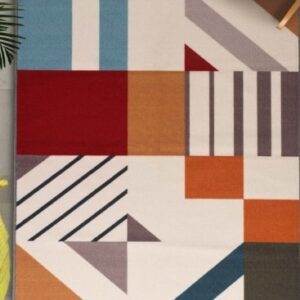 URBAN SPACE Multicolor Geometric Printed Carpet