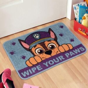 Saral Home Blue Paw Patrol Printed Jute & Cotton Doorm
