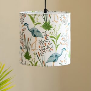 ExclusiveLane White & Blue Ostrich Sanctuary Acrylic Ceiling Lamp