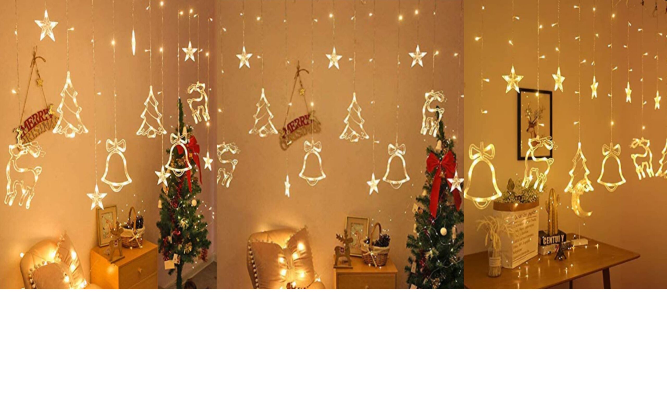 Quace Off-White 138 LED Christmas Theme 2.5 Meters String Light