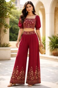 Women’s Top with Palazzo Co-Ords: Effortless Style Combo