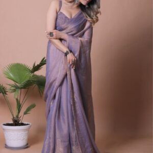 Anneca Women Solid Pure Chiffon Saree