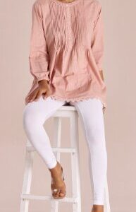Go Colors Women White Solid Ankle-Length Leggings