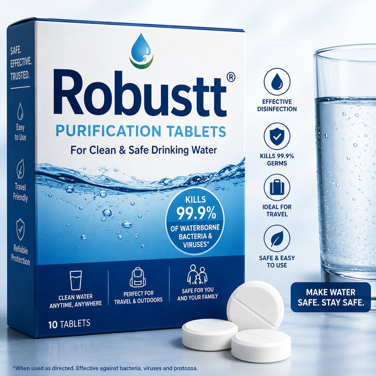 Crystal Clear Waters: Robustt Purification Tablets