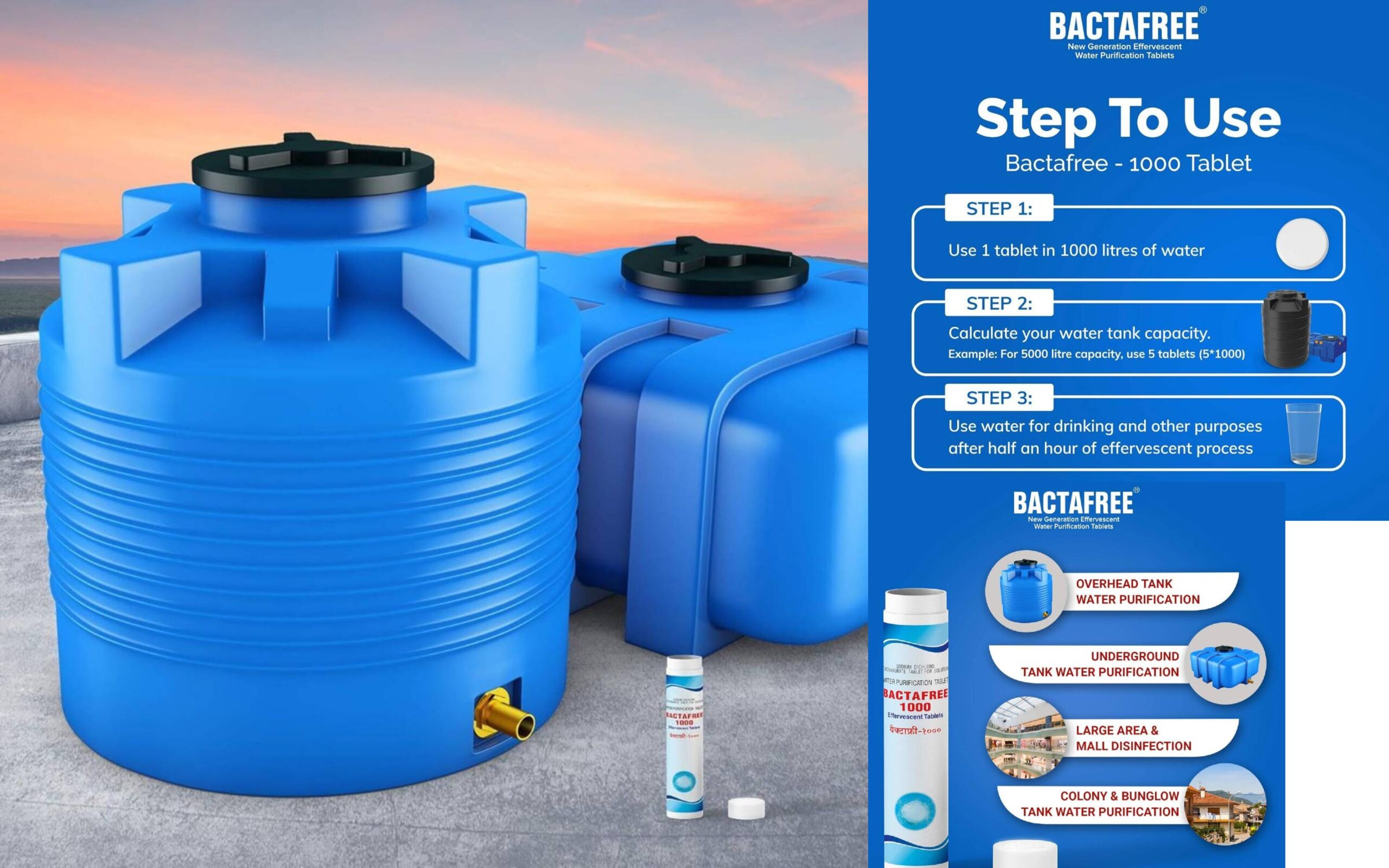 Guide to Bactafree Purification Tablets Using
