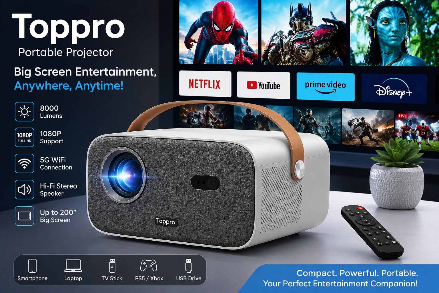 The Pros and Cons of Toppro Portable Projector